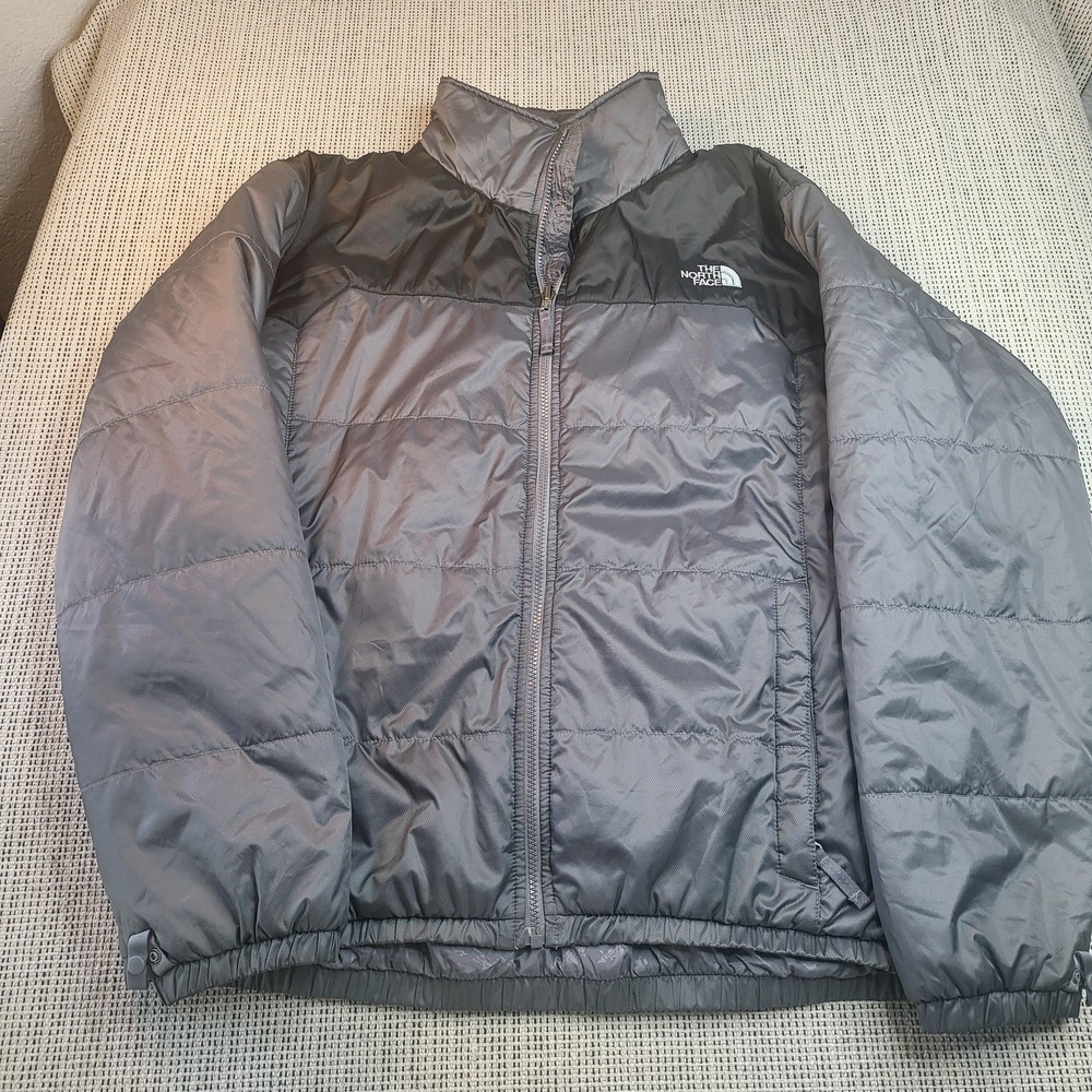 The North Face Jacket Mens XL Gray Quilted Insulated Puffer Full Zip Outdoor